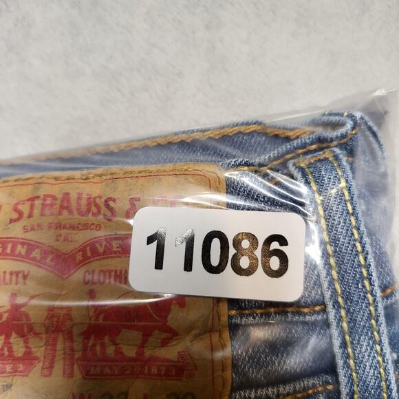 Levis 502 Jeans Mens 32x27 Blue Denim Tapered Stretch San Francisco Classic - Picture 10 of 10